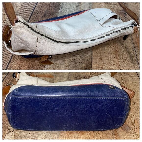THE SAK Soft Leather Hobo Shoulder Bag Colorblock - Picture 10 of 12